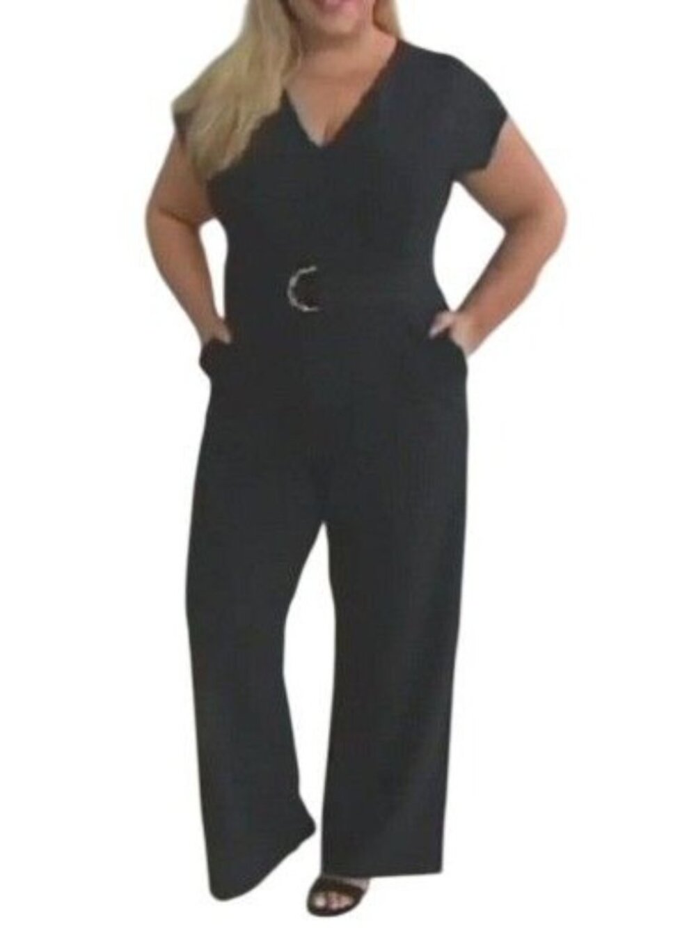 Bishop + Young Full Length D-Ring Belted Jumpsuit 3X